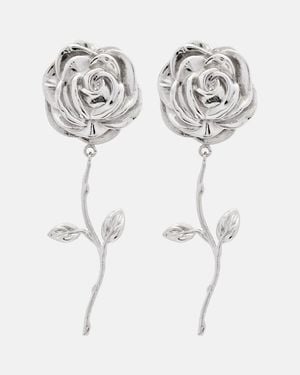 Magda Butrym Floral Drop Earrings - White