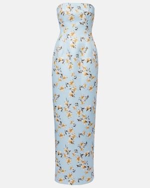 Emilia Wickstead Laelia Floral Gown - Blue
