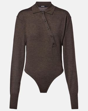 Jacquemus Body Twisted Aus Wolle - Braun