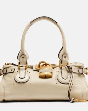 Chloé Schultertasche Paddington Aus Leder - Natur