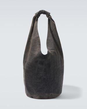 Our Legacy Schultertasche Drip Aus Denim - Schwarz