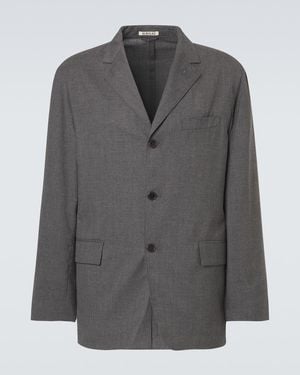 AURALEE Cashmere Poplin Blazer - Grey