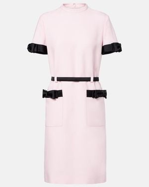 Valentino Crepe Couture Bow-Detail Minidress - Pink