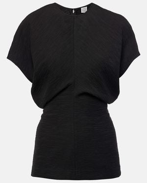 TOTEME Leteri Textured Blouse - Black
