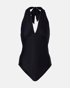 Heidi Klein Meteora Jacquard Swimsuit - Blue