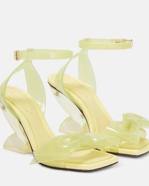 Zimmermann Jelly Bow 85 Pvc Wedge Sandals - Metallic