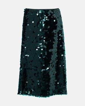 Vince Lucite Sequined Midi Skirt - Green