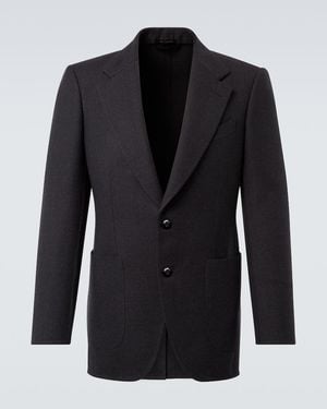 Tom Ford Wool And Silk Blazer - Black