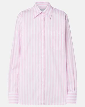 Hunza G Besticktes Hemd Aus Baumwollpopeline - Pink