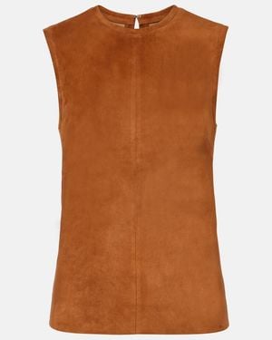 Stouls Miuccia Suede Top - Brown