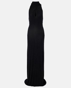 AYA MUSE Sele Cutout Halterneck Gown - Black