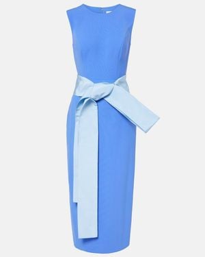 Carolina Herrera Crepe Cocktail Dress - Blue