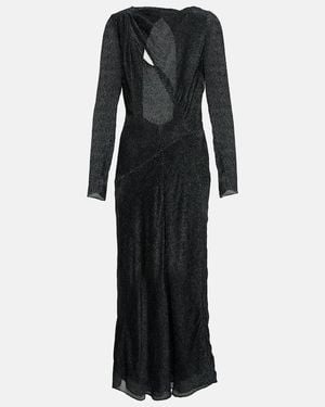 Isabel Marant Sabrina Silk-Blend Midi Dress - Black