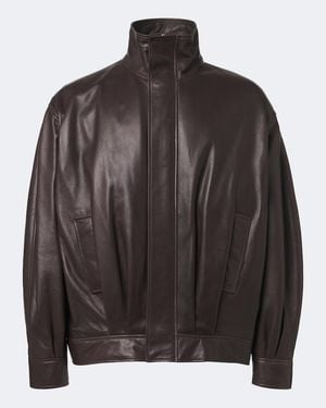 Arma Paulo Leather Blouson Jacket - Black