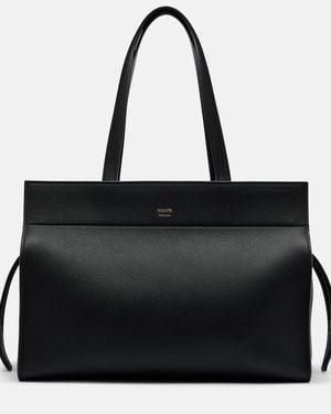 KHAITE Crosby Leather Tote Bag - Black