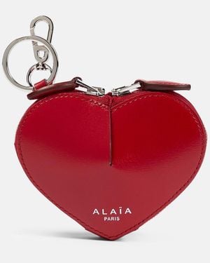 Alaïa Le Cour Mini Leather Coin Purse - Red