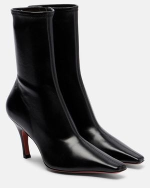 AMINA MUADDI Jamie 80 Leather Ankle Boots - Black