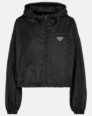 Prada Re-Nylon Cropped Jacket - Black