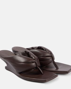 Rick Owens Cantilever 45 Leather Thong Sandals - Brown