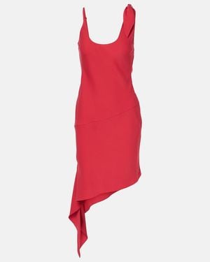 Courreges Scarf-Detail Asymmetric Minidress - Red