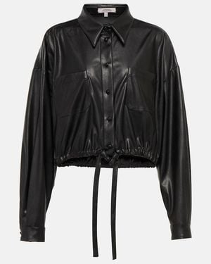 Dorothee Schumacher Sleek Comfort Faux Leather Shirt - Black