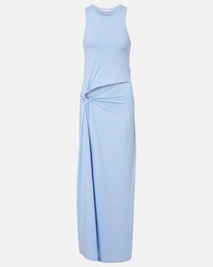 Rabanne Cutout Cotton-Blend Maxi Dress - Blue