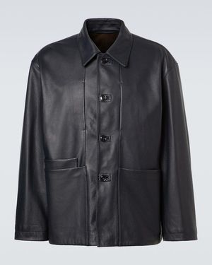 Lemaire Leather Jacket - Black