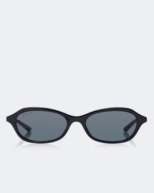 Gucci Ovale Sonnenbrille Bella - Schwarz