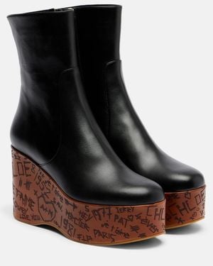 Chloé Botines Con Cuna Maxime De Piel - Negro