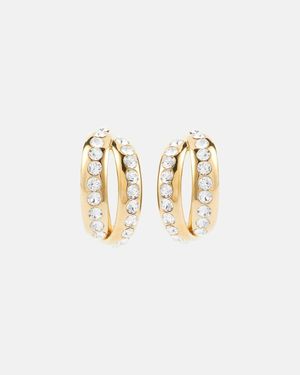 AMINA MUADDI Jahleel Embellished Earrings - White