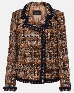 Etro Paisley Tweed Blazer - Brown
