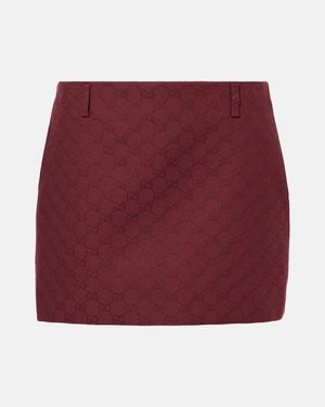 Gucci Original Gg Canvas Mini Skirt - Red