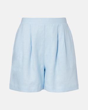 Asceno Dallas Linen Shorts - Blue