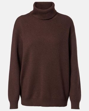 Brunello Cucinelli Rollkragenpullover Monili Aus Rippstrick - Braun