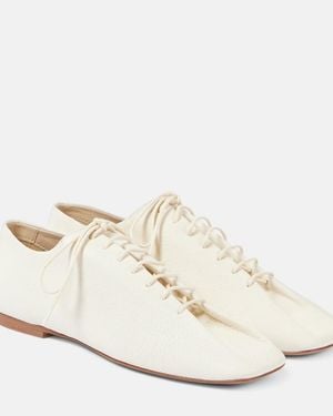 Lemaire Souris Leather Derby Shoes - White