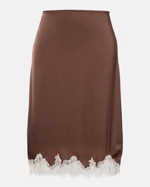 Faithfull the Brand Midirock Marisol Mit Spitze - Braun