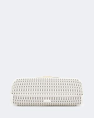 Alaïa Clutch Delta Small Aus Leder - Mettallic