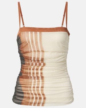 SIR. Breeze Bandeau Striped Top - Brown