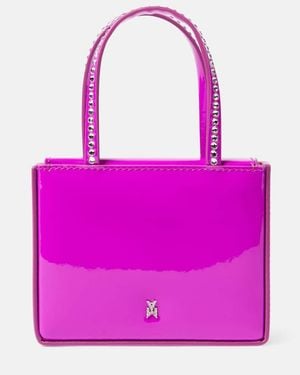 AMINA MUADDI Super Amini Gilda Mini Patent Leather Tote Bag - Pink