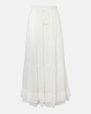 Poupette Clara Cotton Maxi Skirt - White