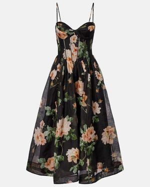 Zimmermann Luna Corset Midi Dress - Black