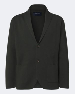 Thom Sweeney Knitted Wool Blazer - Black