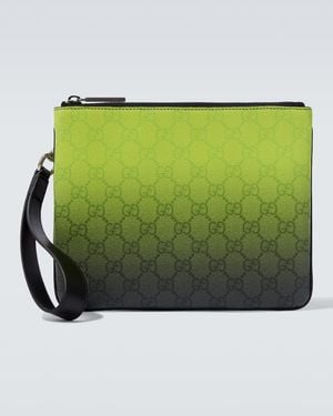 Gucci Etui Mit Riemen Gg Aus Canvas - Grün