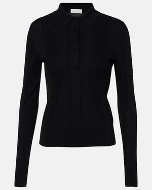 Dries Van Noten Polopullover Aus Baumwolle - Schwarz