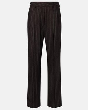 Blazé Milano Fox Wool And Cashmere Straight Pants - Black