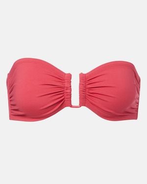 Eres Show Bandeau Bikini Top - Red