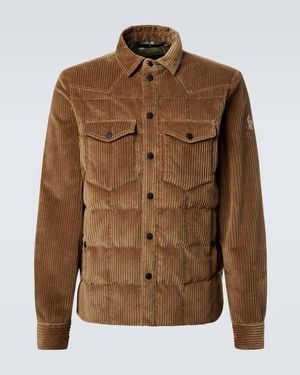 Moncler Gelt Cotton Corduroy Down Jacket - Brown