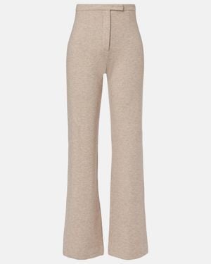 Loro Piana Robin Cashmere-Blend Straight Pants - Natural