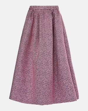 Dries Van Noten Soni Pleated Midi Skirt - Purple