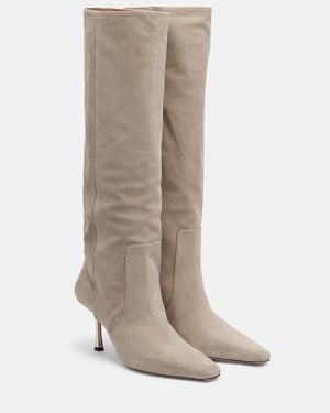 Paris Texas Bettina 75 Knee-High Suede Boots - Natural